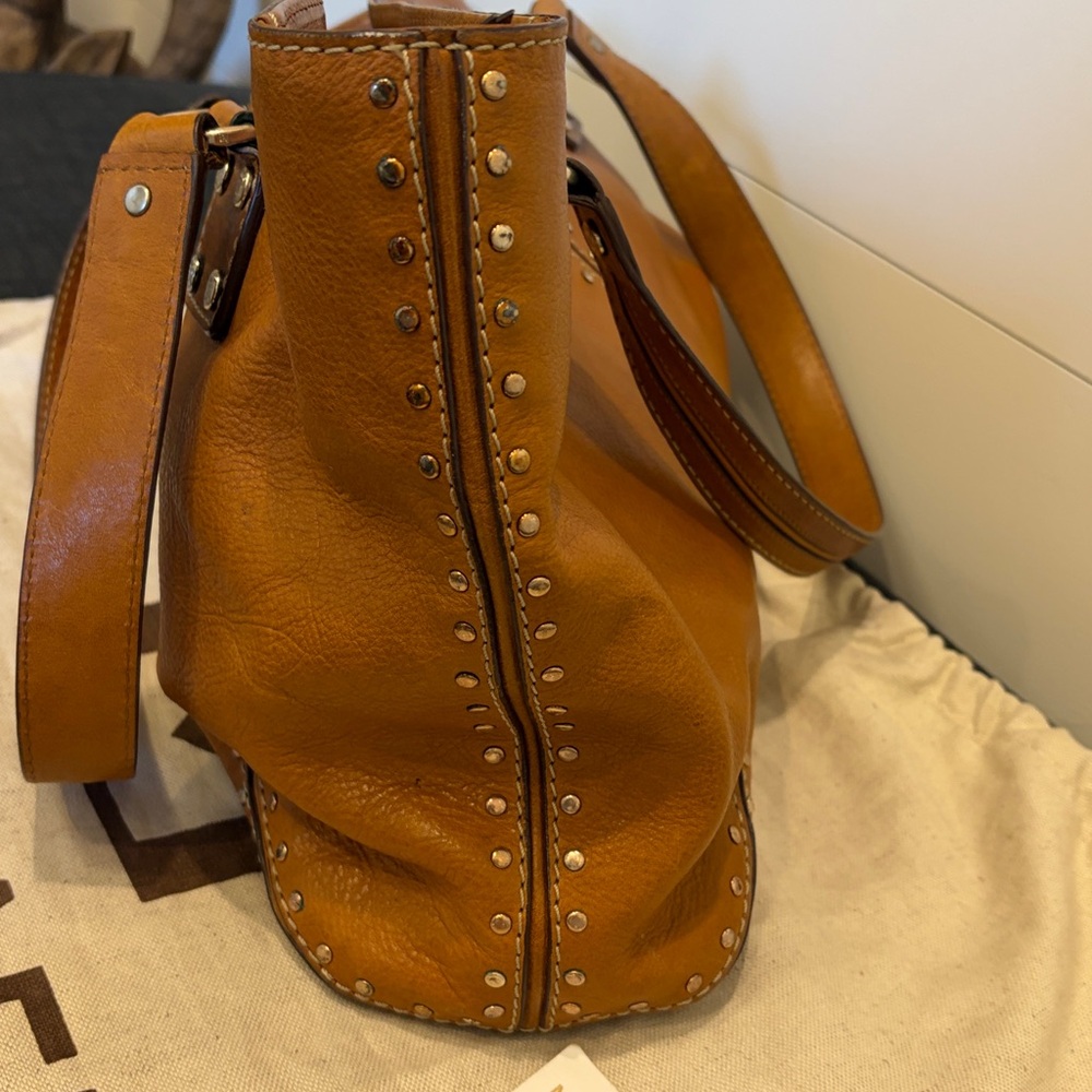 Vintage Michael Kors Leather Studded Astor Large Shopper Tote - Picture 6 of 8